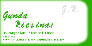 gunda micsinai business card